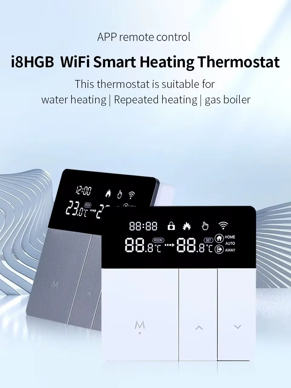 

Tuya WiFi Smart Heating Thermostat, LCD Display, Voice Control, Alexa, Alice, Electric, Water, Floor Temperature Controller