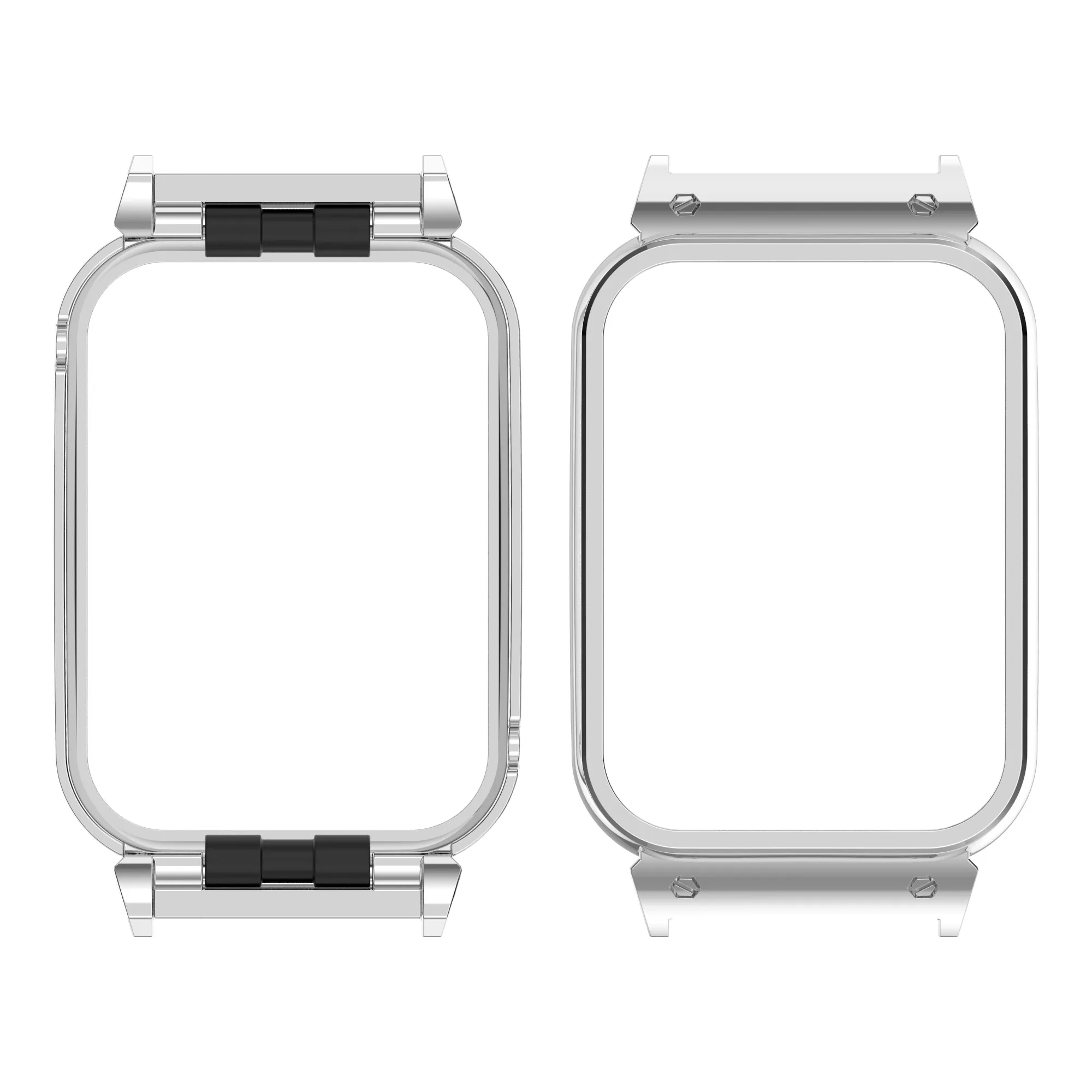 

Для Xiaomi Smart Band 9 Pro Smart Watch Металлический каркас Чехол для часов Защитный чехол - Серебристый