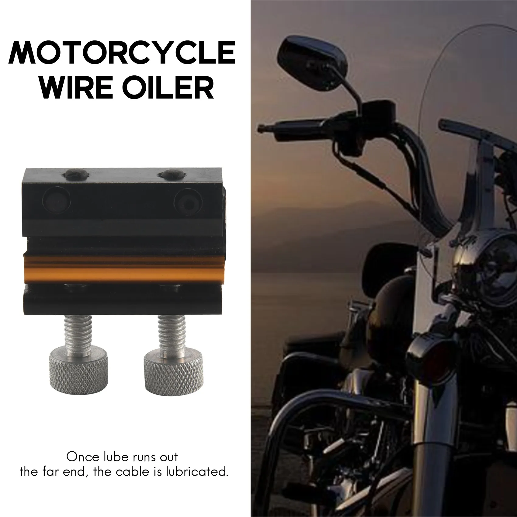 สายหล่อลื่นสายอลูมิเนียมสำหรับรถจักรยานยนต์ (สีดำ)