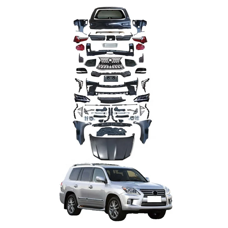

Car Conversion Kit LX570 Accessories Bumper Upgrade Body Kit for 2008-15 To 2016 Lexus LX570 Black Remodel Parts