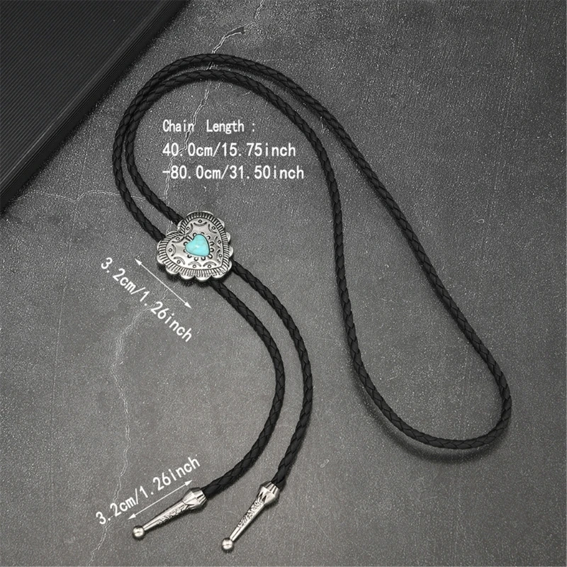 الشرير مزين Shoestring ربطة العنق بولو التعادل الغربية رعاة البقر قلادة التبعي