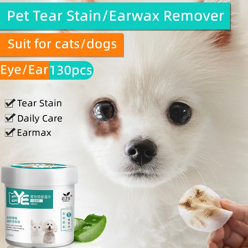 Haustier Tränen reinigung Seidenpapier Handtücher, Augen Feucht tücher, entfernen Tränen flecken, Augen und Ohren Aloe, Tier bedarf