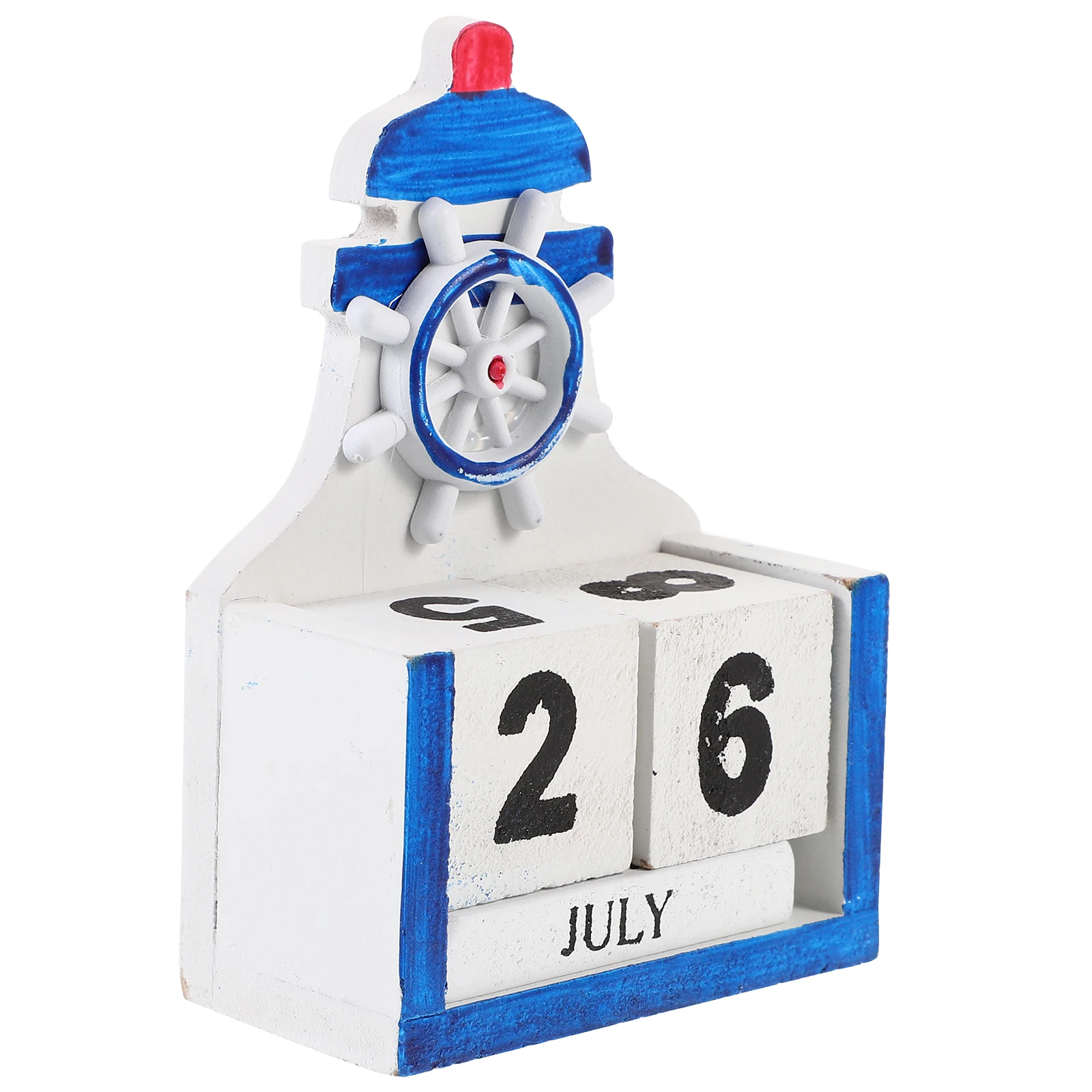 

Wooden Calendar Daily Use Desk Cartoon Table Household Perpetual Office Home Accessory Decorative Block Classic Table