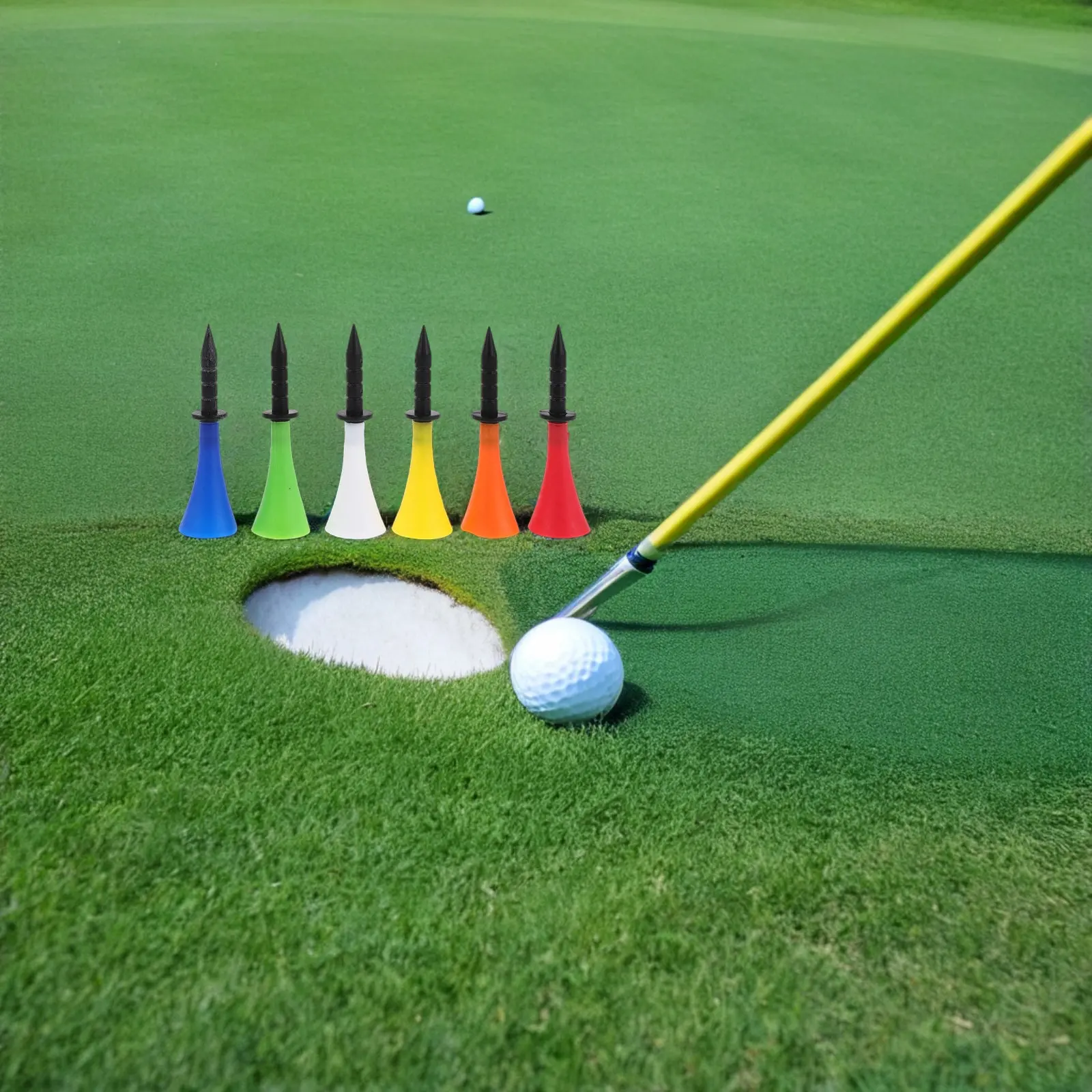 30Pcs Silicone Cushion Golf Tees Shock Absorbing Soft Plastic Ball Holder Practice Golf Mats Driving Range Turf