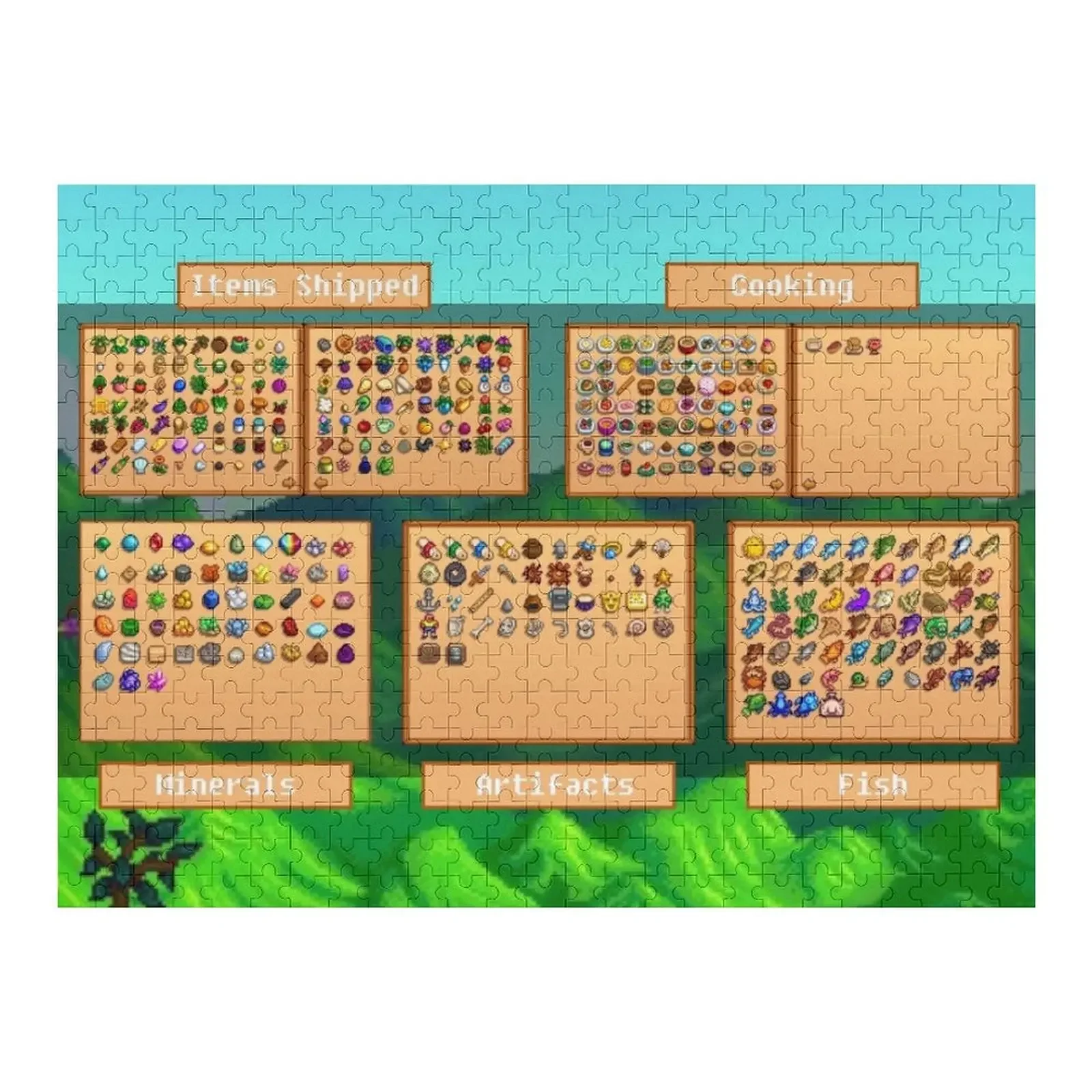 

Stardew Valley Item List Poster Jigsaw Puzzle Personalized Child Gift Animal Wooden Animal Puzzle