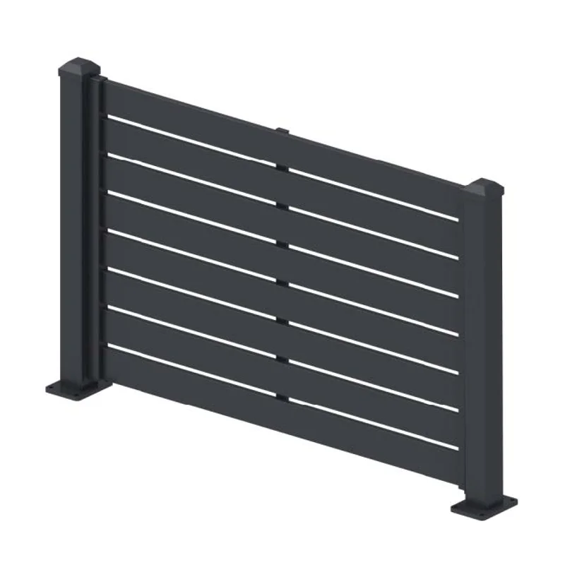 Clôture modulaire de conception moderne en aluminium et métal, panneau de clôture de tours de confid