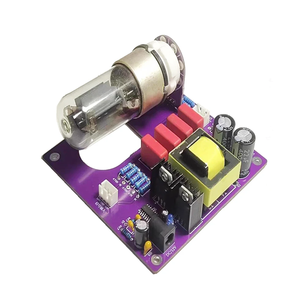 HiFi 6N7P Stereo Audio Power Preamp Board DC Electronic Tube Buffer For DAC Amplifier DC12V