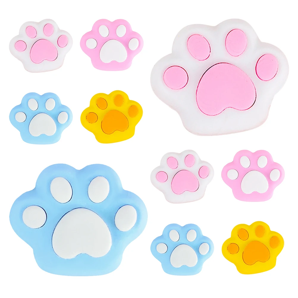 

10pcs Cat Paw Shaped Erasers Cute Mini Student Supplies Effective Eraser Office Use Portable Kawaii Desk Decor Pencil Case