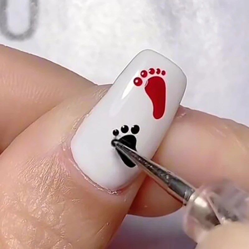 3/5/6개/세트 더블 헤드 네일 아트 브러쉬 5/7/10/12mm 파인 라인 페인팅 브러쉬 펜 DIY 페인팅/도트팅 매니큐어 펜 키트