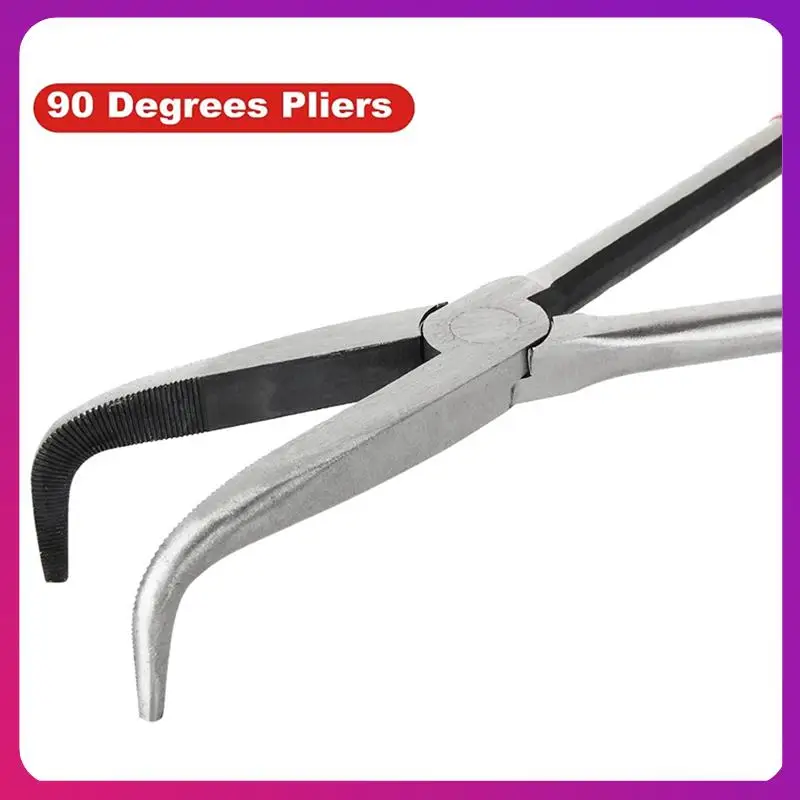 

ABKL-Pliers Accessories 11-Inch Long Needle-Nosed Pliers Include Straight, 45-Degree, 90-Degree And O-Type Pliers