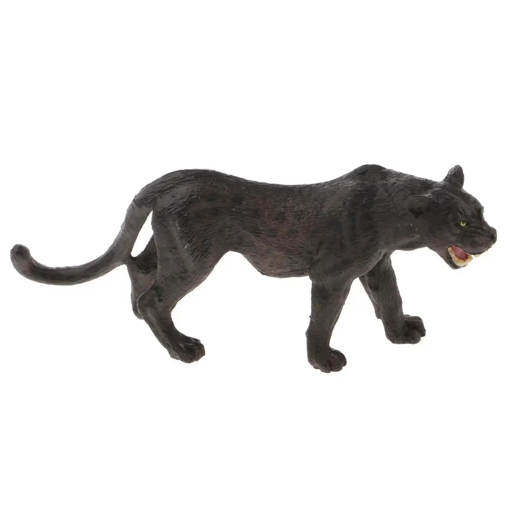 Figurine modèle de panthère noire vif, Figurine d'animal de la faune pour enfants