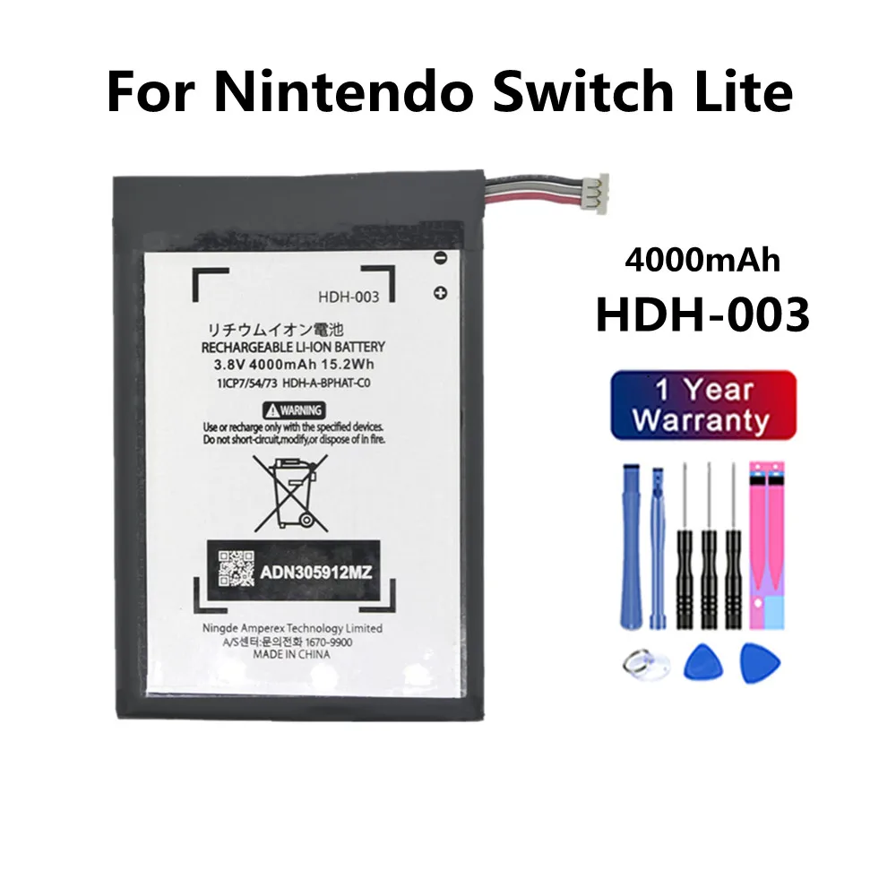 

HDH-003 HDH 003 HDH003 100% Orginal Battery For Nintend Nintendo Switch Lite Game Player Batteries 4000mAh + Free Tools