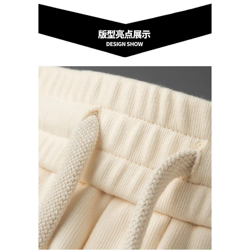 Men's Clothing Spring and Autumn high quality Light Luxury Thin Blue Casual Pants Contrast Color Ribbon Slim-fit Straight Pants