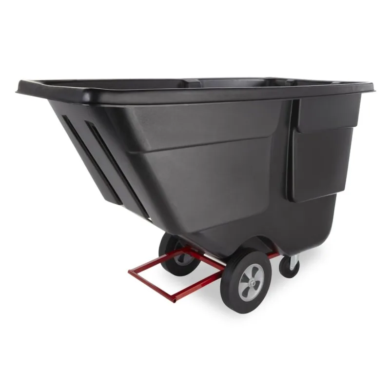 home.Tilt Dump Truck/Trash Cart/Garbage Collection/Recycling,850 lbs capacity, Black, Office/Warehouse/Facility Management