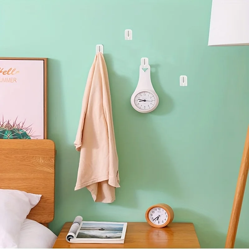 Self-adhesive curtain hangers - Wall-mounted fixing device without drilling, suitable for curtains/ropes/sticks - Installation
