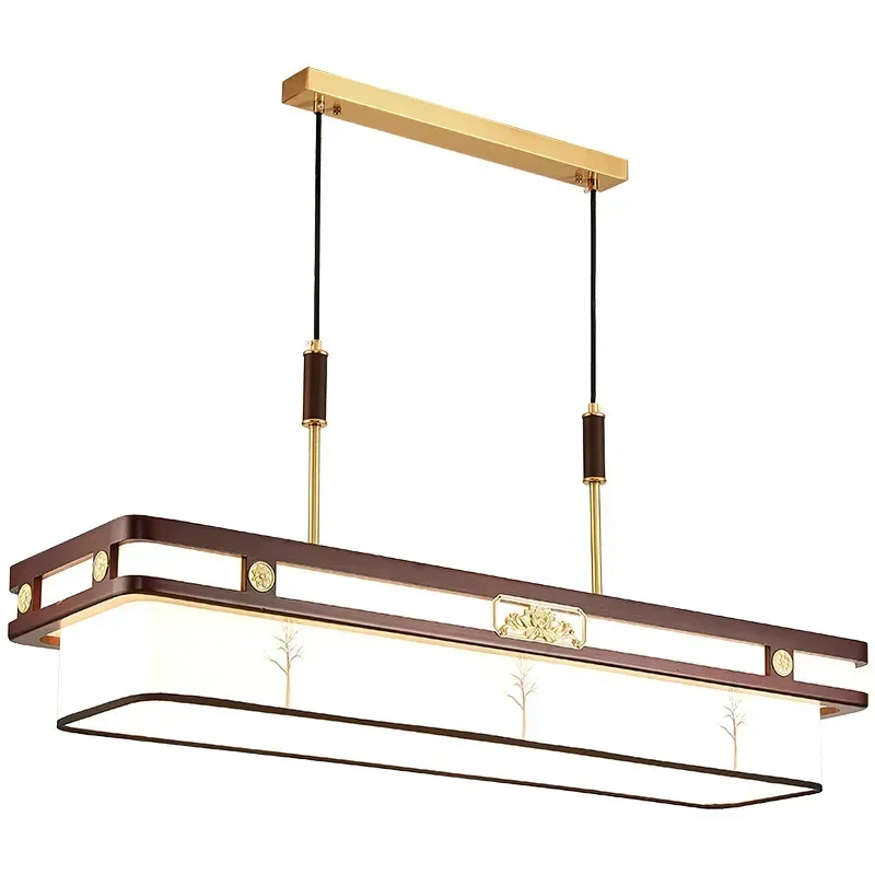 

Dining Room Light Luxury Water Grain Glass Chandelier Modern Nordic Art Personality Rectangular Study LED Hanging Lamp