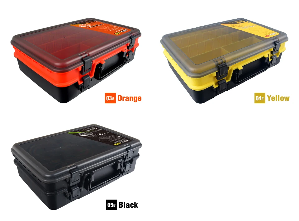 Neue Große Angelgerät Box Doppel Schicht Angeln Zubehör Kunststoff Lagerung Box Köder Organizer Karpfen Haken Container Meer Werkzeug Fall – Detail 8