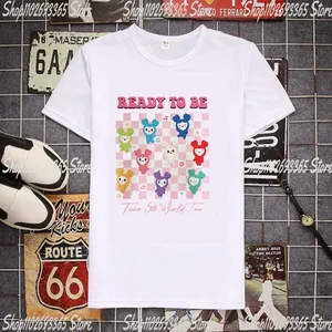 تي شيرت بأكمام قصيرة Kpop للنساء ، تي شيرت جميل ، طباعة صور ، تزويو ، سونا ، جياهيو ، نايون ، مومو ، داهيو ، جميلة أفضل 11 مبيعات ملابس Nayeon - رقم 4