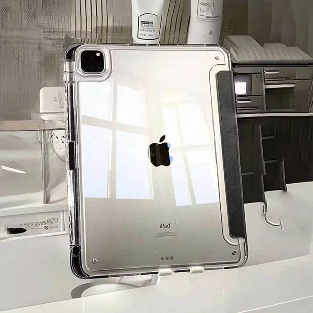 For 2026 iPad Air 11 Case iPad 12th 11th 10th 10.2 7th 8th  9th Cover For iPad Pro 11 4 5 10.9 12.9 A16 A19 Pencil Holder Case