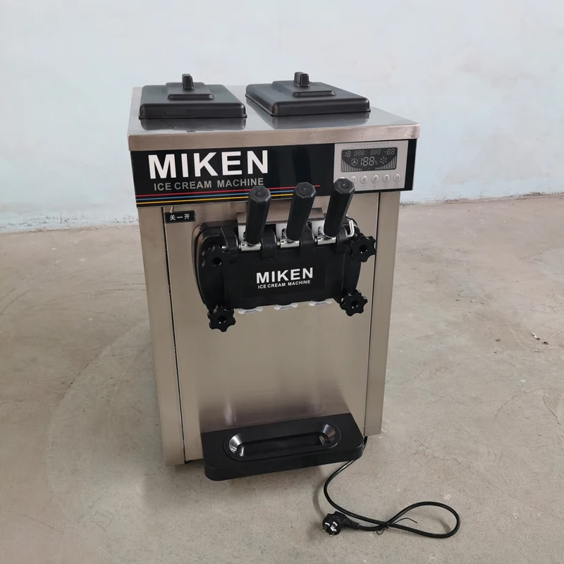

Коммерческая электрическая машина для мягкого мороженого 110В/220В, большая производительность, 3 вкуса, для бизнеса