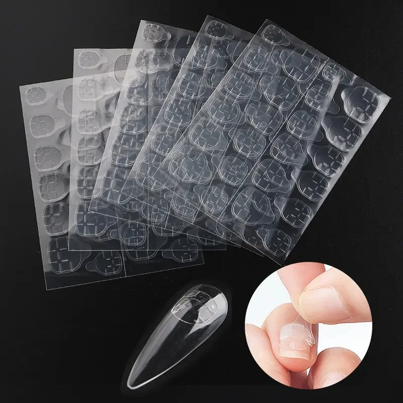 5 Sheets 120pcs Double Sided Adhesive Glue Sticker Sticky Tape Nail Glue For Fake Designs False Nails Art Tips Acrylic Manicure