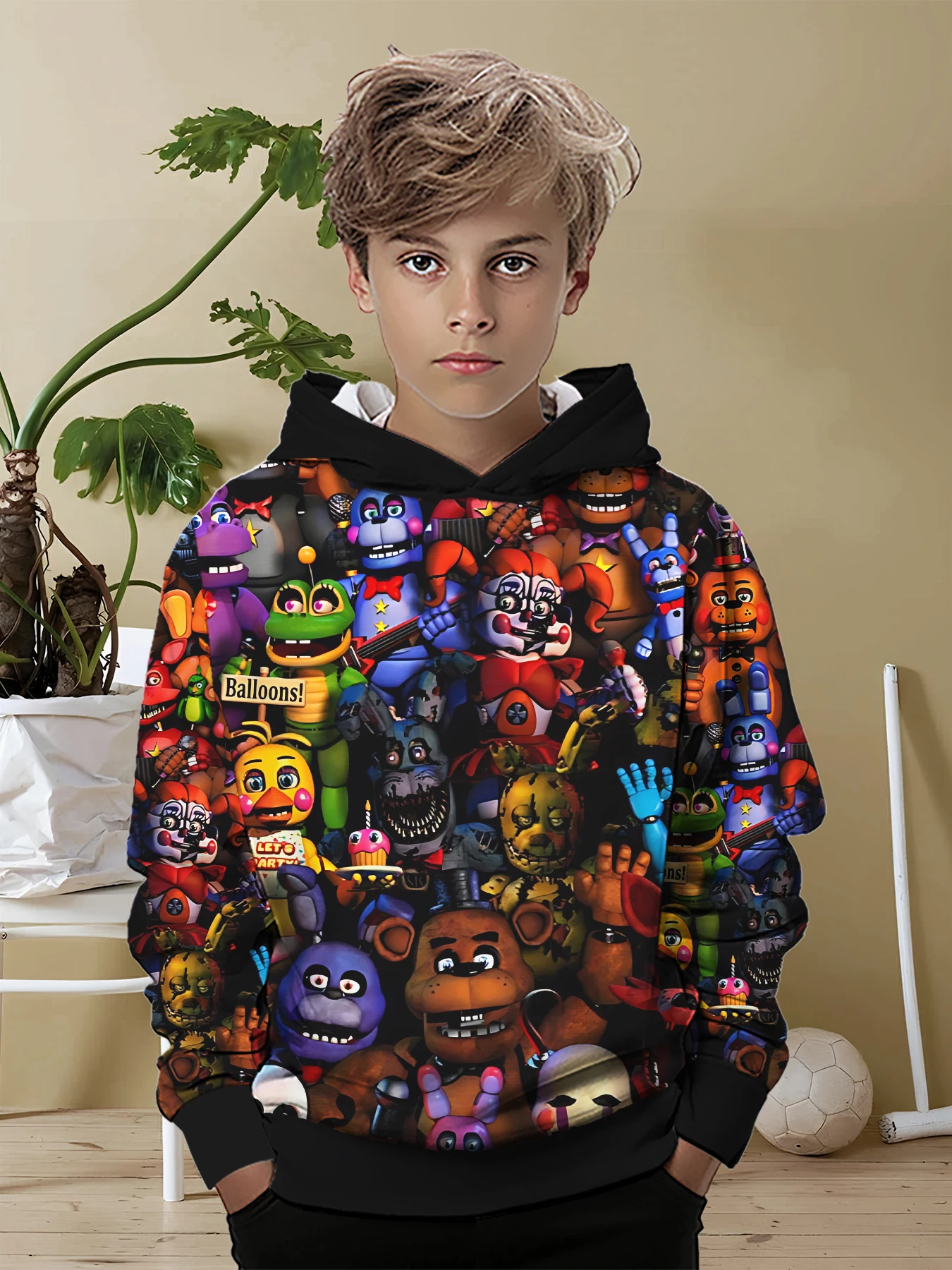 Five Nights Freddys 3D Print All Seasons Children Casual Sweatshirt Cool Pullover Tops Unisex Clothes Boy Girl Hoodies