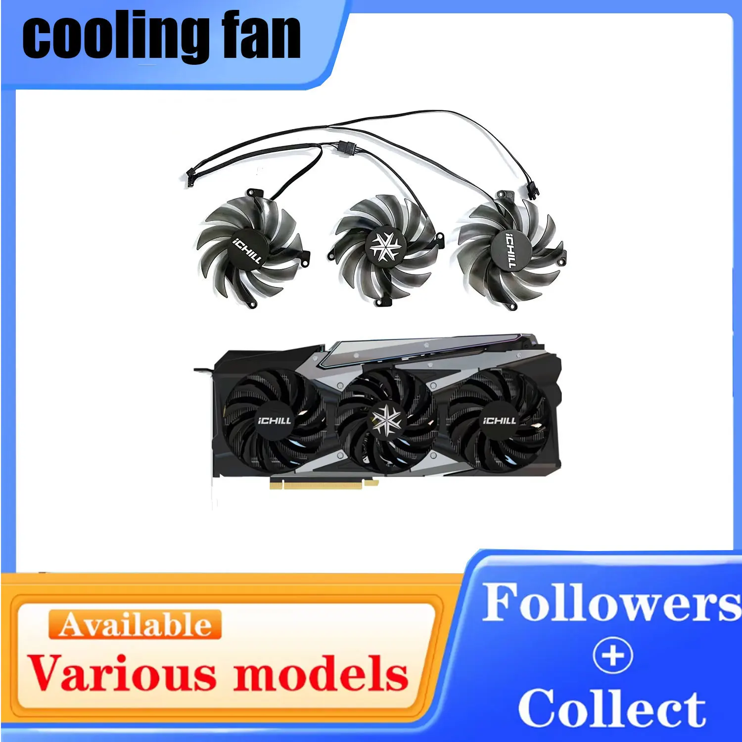 NEW 85MM CF-12915S 4PIN Suitable for INNO3D GeForce RTX 3070ti 3080 3080ti 3090 ICHILL X3/X4 Super Ice Dragon Graphics Card