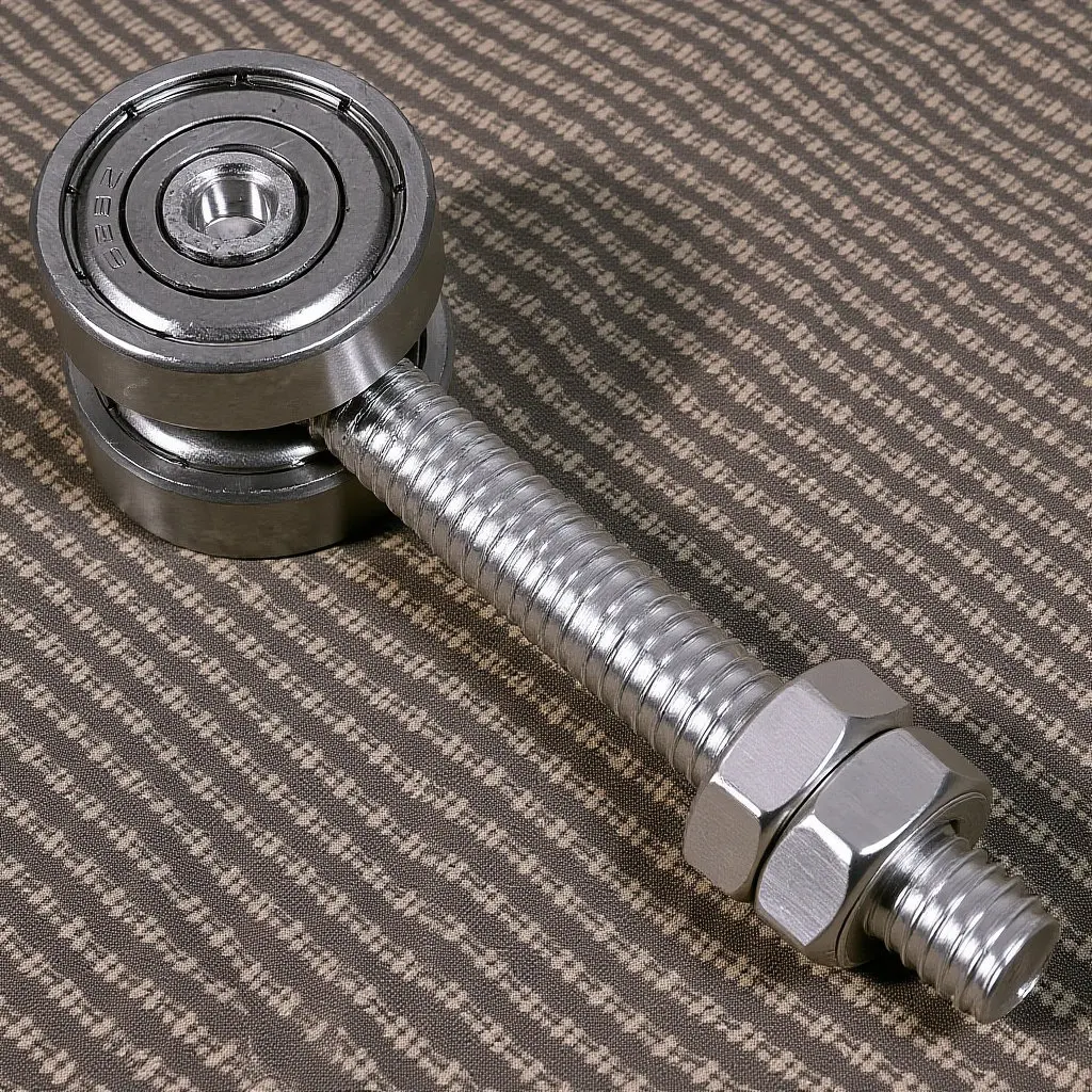 2 Wheel Sliding Door Pulley Heavy Duty Trolley Assembly Steel Bearing Cable Strut Channel Roller Door Hardware Accessories