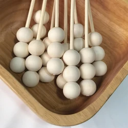 10pcs Wooden Ball Sticks for Home Fragrance Diffuser 3mm Rattan Sticks Replacement Reed Sticks Essential Oil Refill Sticks