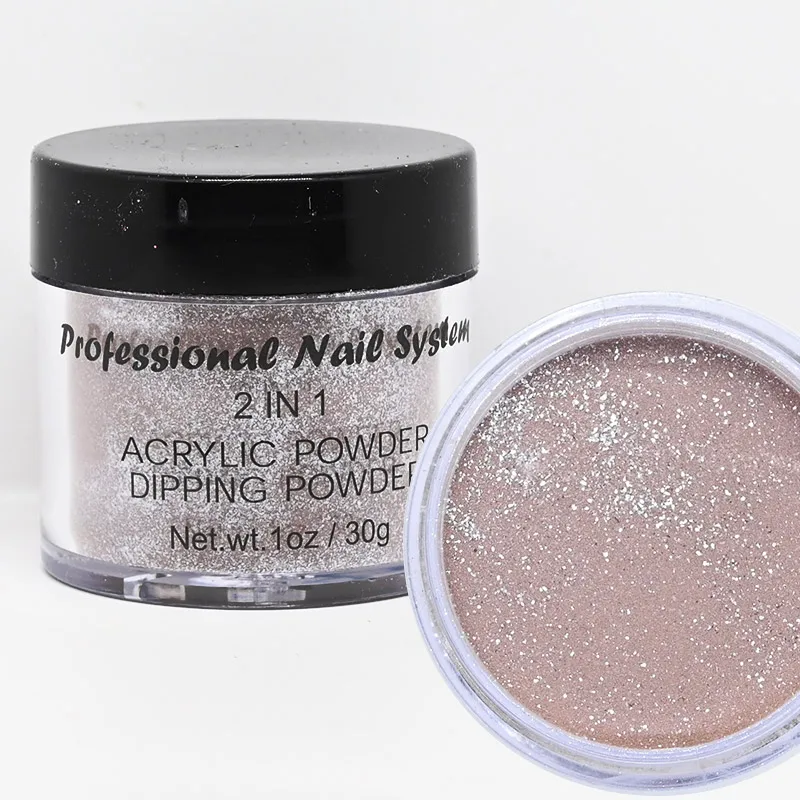 1 オンスアクリルパウダーフレンチマニキュアダストプロフェッショナルヌードグリッターアクリルネイルダスト拡張/彫刻/構築爪ディップパウダー