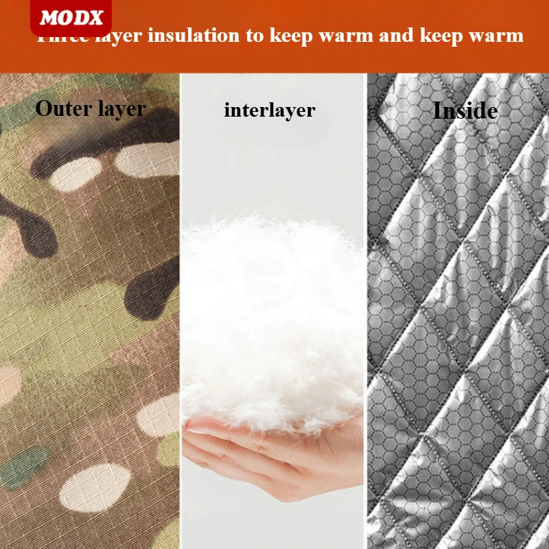 Winter Camouflage Cotton Jacket Men Thick Heat Reflection Coat Labor Protection Work Clothe Windproof Waterproof Cotton Clothing