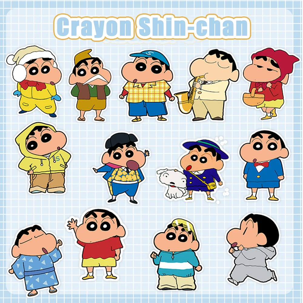120 pezzi di adesivi pastello Shin-chan Cartoon Anime EttšDecalcomania del telefono portatile Adesivo simpatico cartone animato per bambini Giocattoli Regali