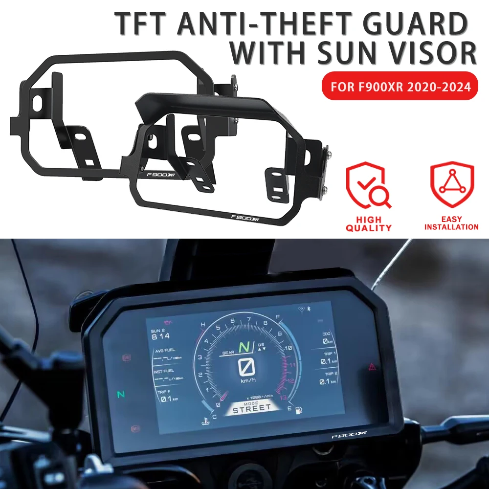 

New Motorcycle Aluminium Tool TFT anti-theft Guard with sun visor Accessories For BMW F900XR F900 XR F 900XR 2020 2021-2023 2024
