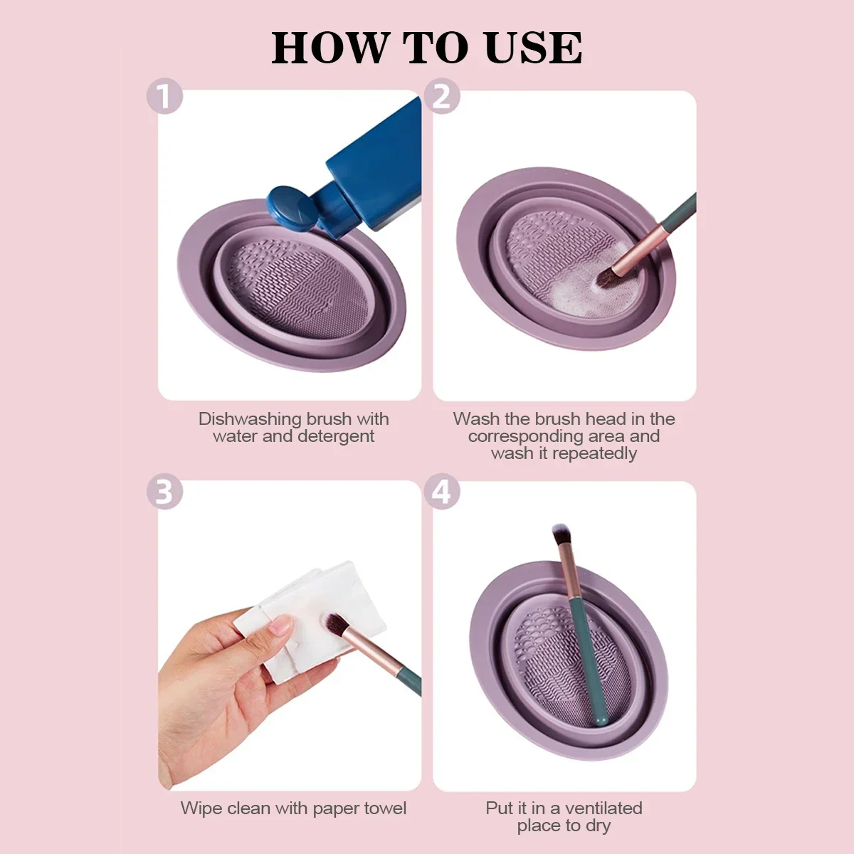 New Silicone Eye Shadow Brush Cleaning Colorful Scrubber Cleaner Sponge Remover Box Tools Makeup Brush Color Foundation