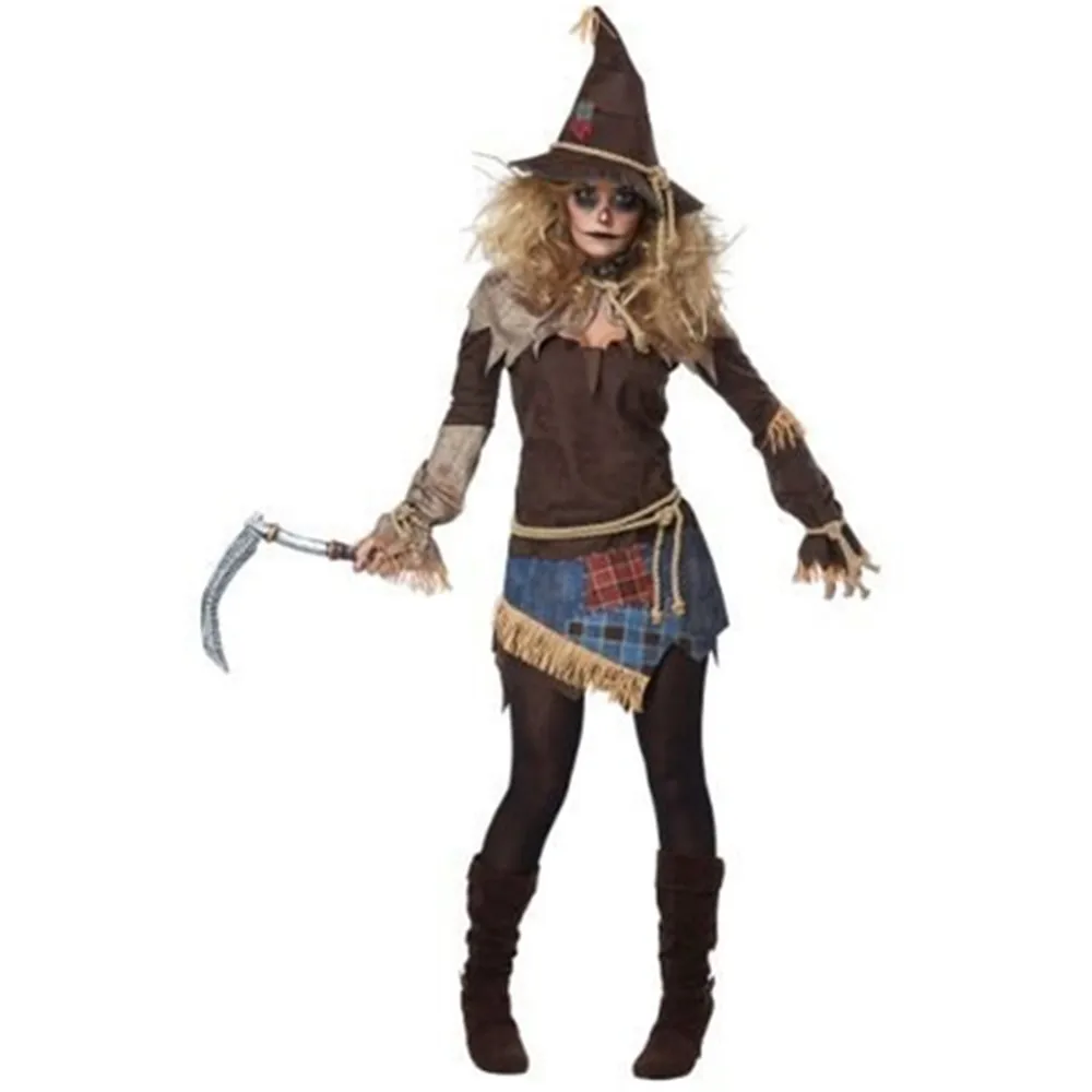 Halloween Masquerade Fairy Tale Scarecrow Witch Cospaly Costume Carnival Party Horror Ghosts Vampire Clown Fancy Dress