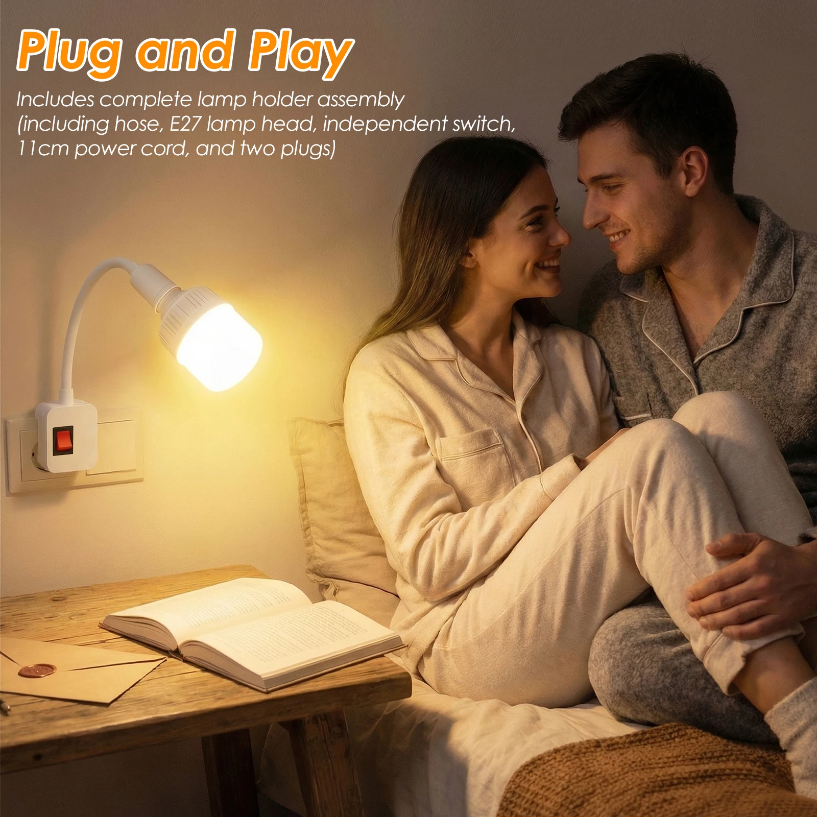 Direct Plug-in Rotary Lamp Head E27 Socket Lamp Bulb Holder with Switch EU Plug Lamp Holder LED Table Lamp Led Base Lamp Base