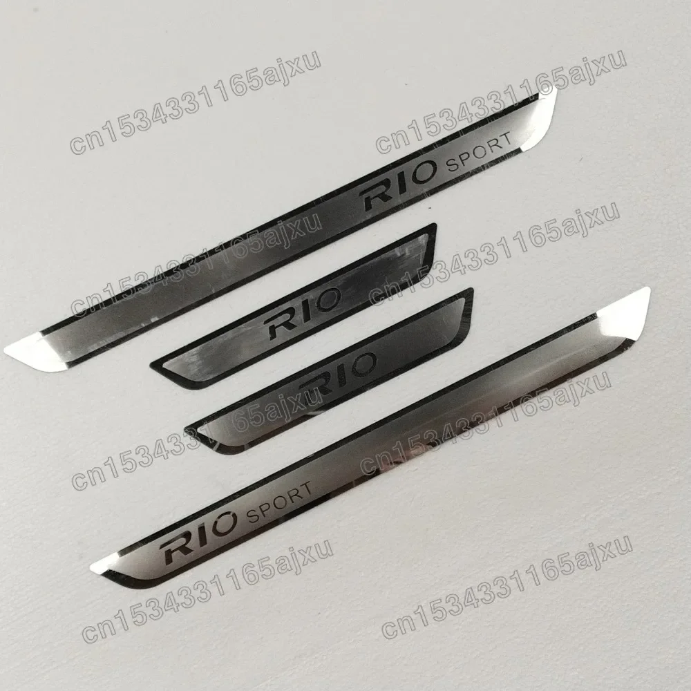 Car Sticker For Kia Rio 3 4 5 Accessories Door Sill Scuff Plate Protector Pedal Guard Styling 2013--2018