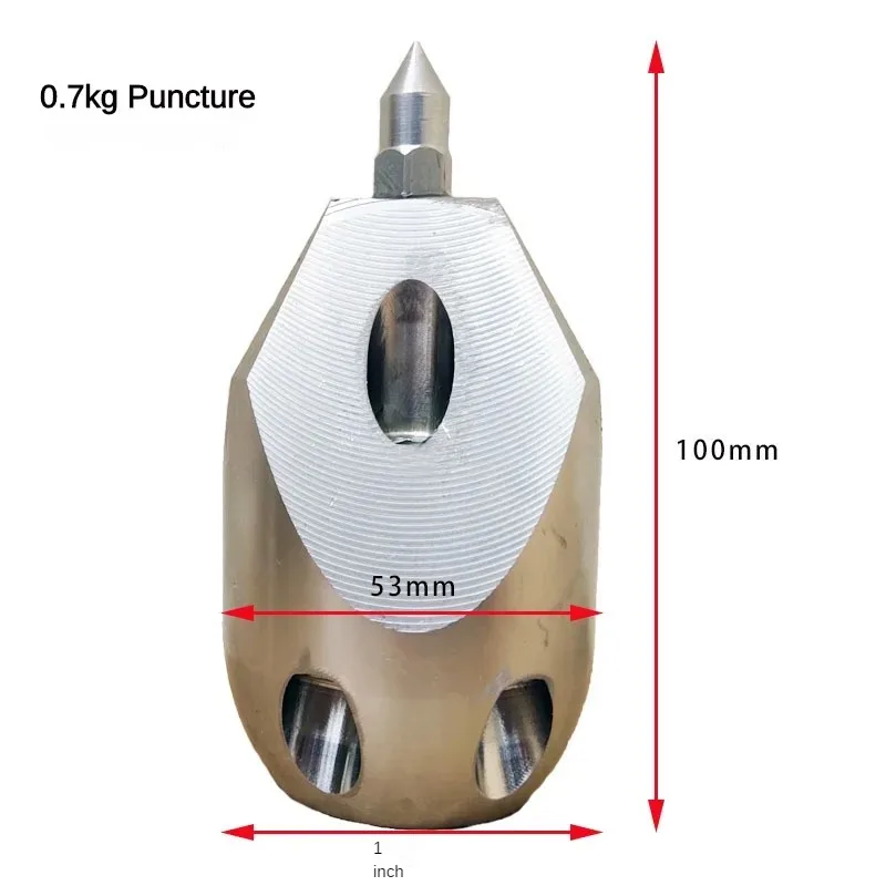 1 Inch Internal Thread High Pressure 0.7kg Cleaning Piercing Nozzle High Impact Dredge Water Jet Sewer Ceramic Core Nozzle
