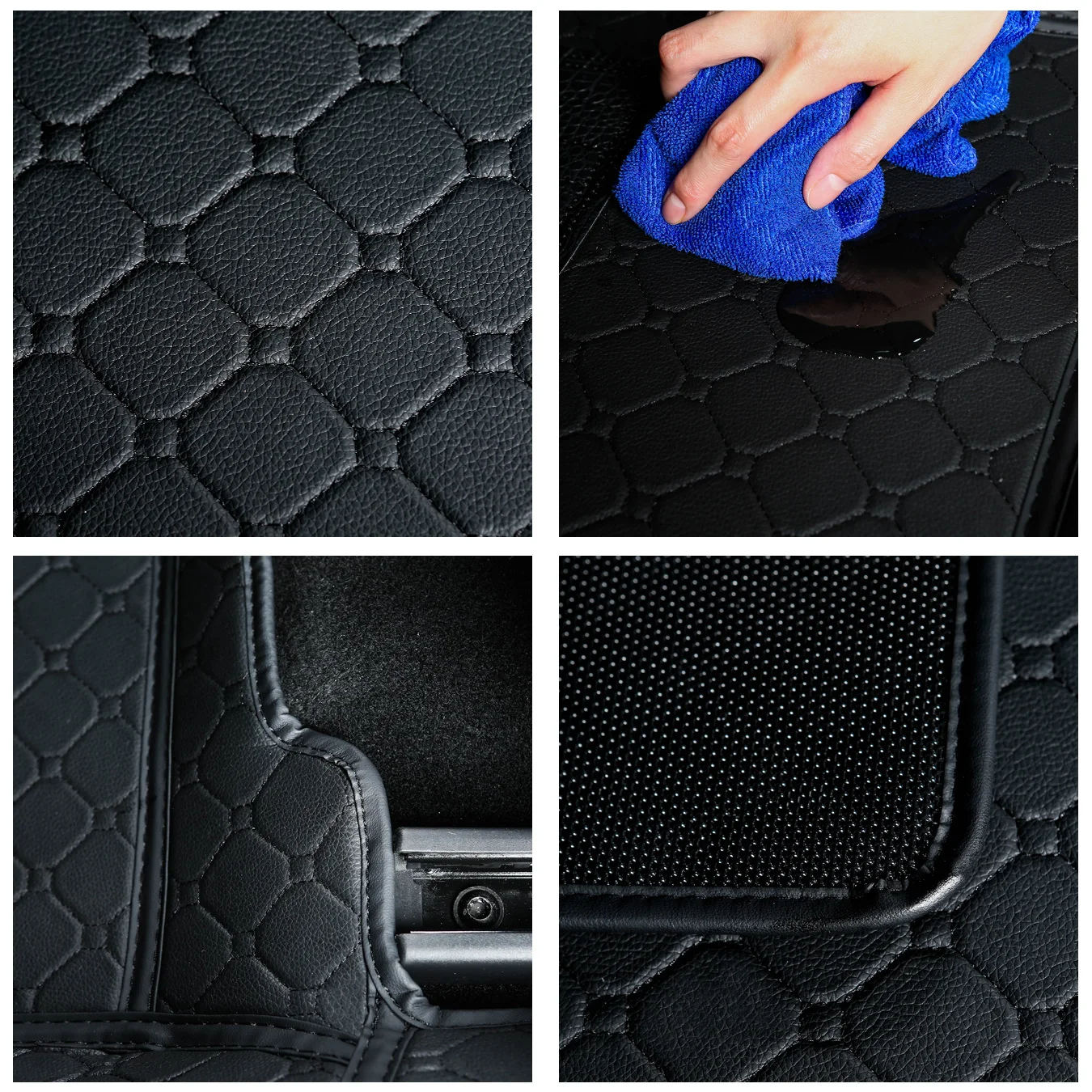 For E-Class For 2009-2016 Three Layer PU Leather Stereo Full Cover Anti-Slip Car Mat Luxury Car Interior Floor Mats Accessories