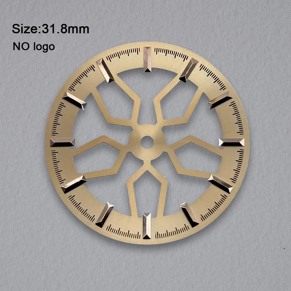 High-Quality No Logo 31.8mm Hollow Out Dial For NH70 NH38 Movement Custom Logo Watch Dials Hands Accessories Repair Tools