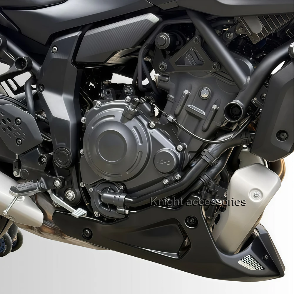 

Для MT07 MT 07 MT-07 2020-2025 поддон нижний спойлер двигателя защитная пластина шасси двигателя защитная защита mt07 2025