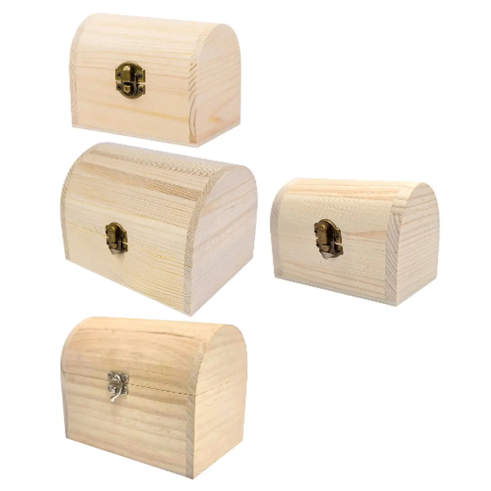 

Unfinished Wooden Box Plain Gift Packing Box Jewelry Display Case for Collectibles DIY Painting Party Favor Art Hobbies Storage