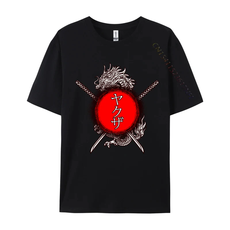 Yakuza Japanese Writing Sword Dragon Tshirts Men Cotton Tee Men Tshirt Funny Graphic T Shirt Clothing