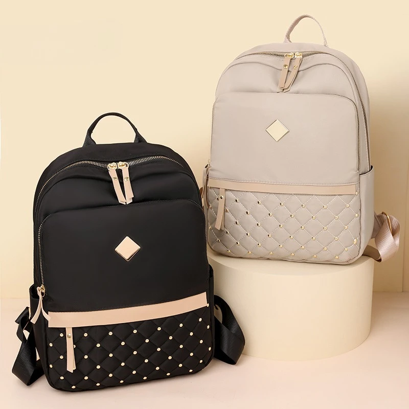 

European and American fashion large-capacity business commuter backpack casual ladies backpack Oxford cloth computer backpack