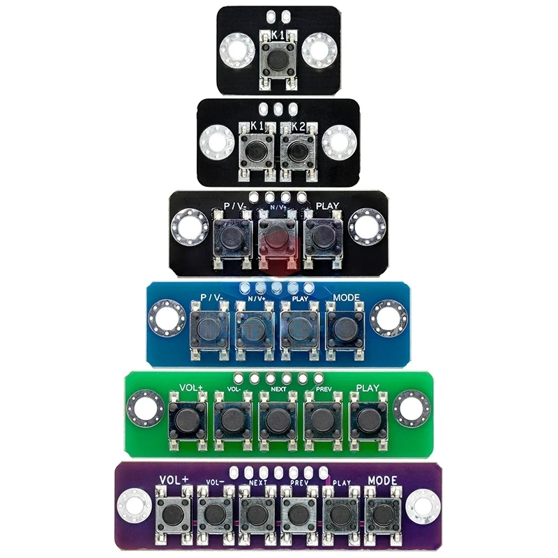 2/3/4/5-position independent button module, microcontroller external button, microswitch button board, Bluetooth power amplifier