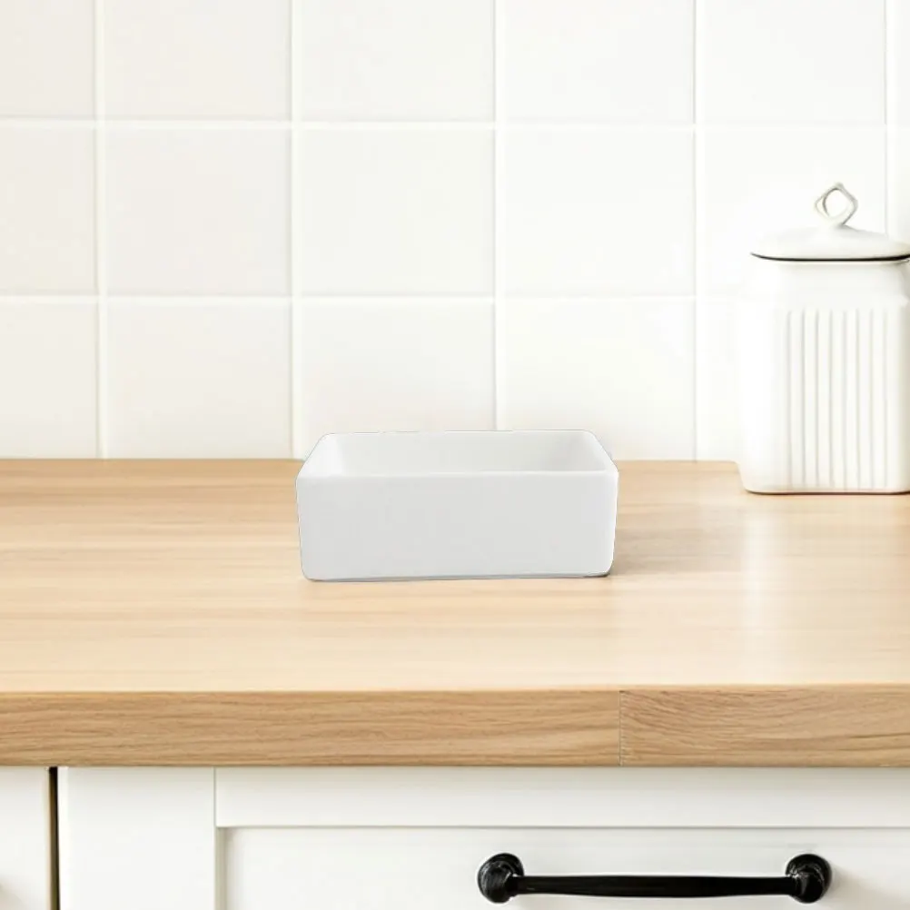 

2Pcs Ceramic Square Bowls Heat Resistant Pudding Dessert Serving Dishes for Snacks Sauces Appetizers Oven Safe Dishware