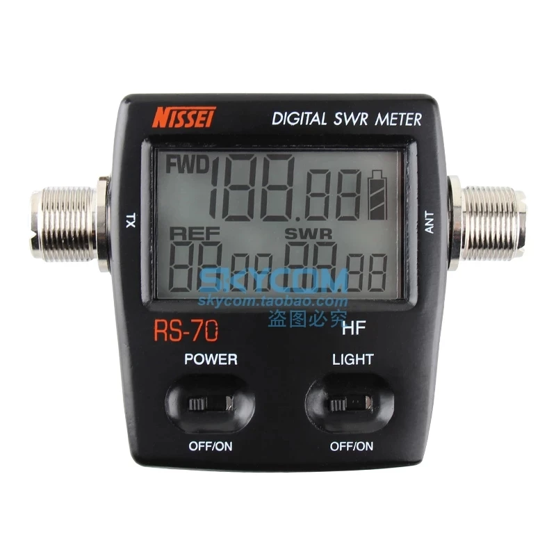 

NISSEl RS-70 1.6-60MHz 200W Digital SWR & Power Meter 125-525 Mhz UHF/VHF