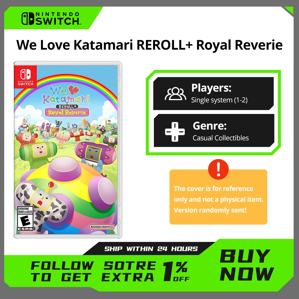 WE LOVE KATAMARI REROLL + ROYAL REVERIE - US version Nintendo Switch Game Physical Cartridge for Nintendo Switch OLED Lite