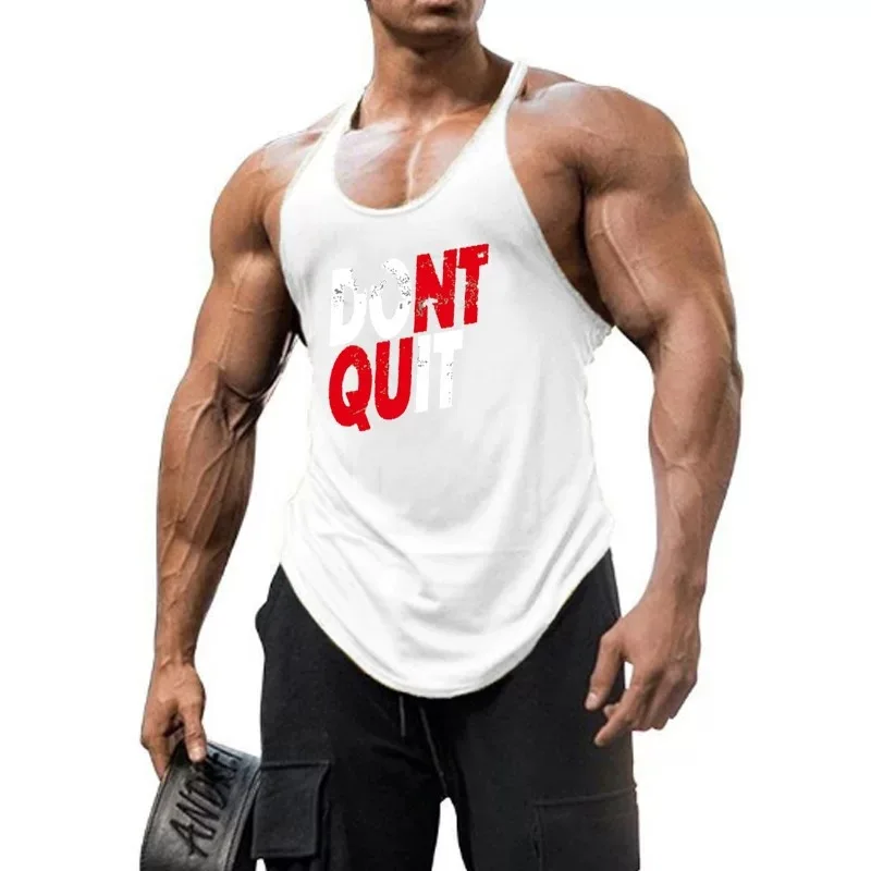 

Men's Sleeveless Bodybuilding Stringer - Solid Gym Fitness Tank Top, Breathable Sportwear