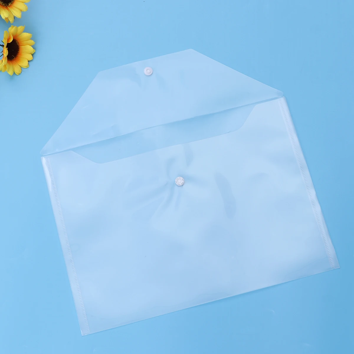 

20 pcs A4 Office File Folder Pack Water Resistant Document Organizer Snap Button Secure Document Storage Clear